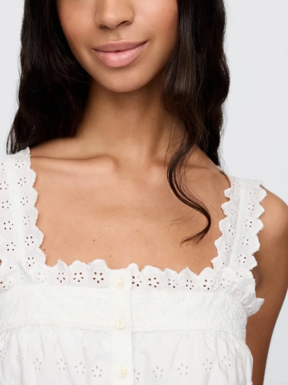 NWT DÔEN Eyelet Midi Dress XXS - Picture 5 of 8